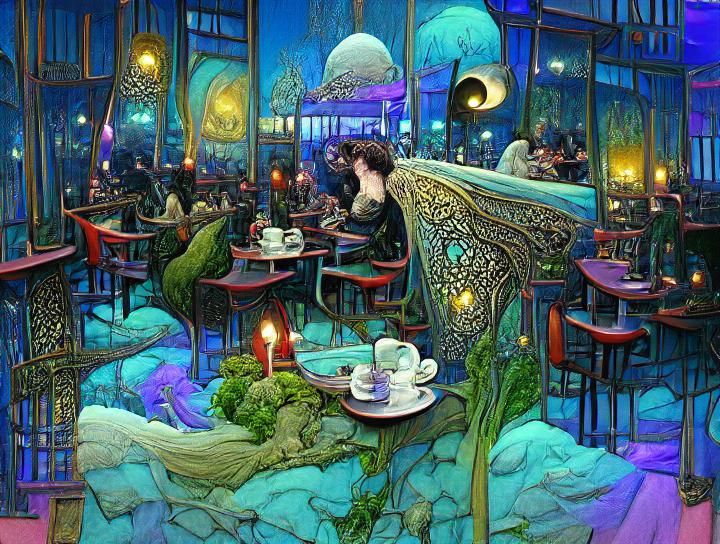 NightCafe Peonies Paisley Fantasy Floral moebius trending on...