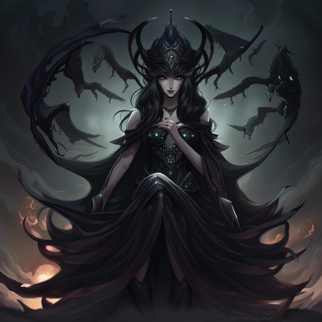 Goddess Of Darkness - Ai Generated Artwork - Nightcafe Creator