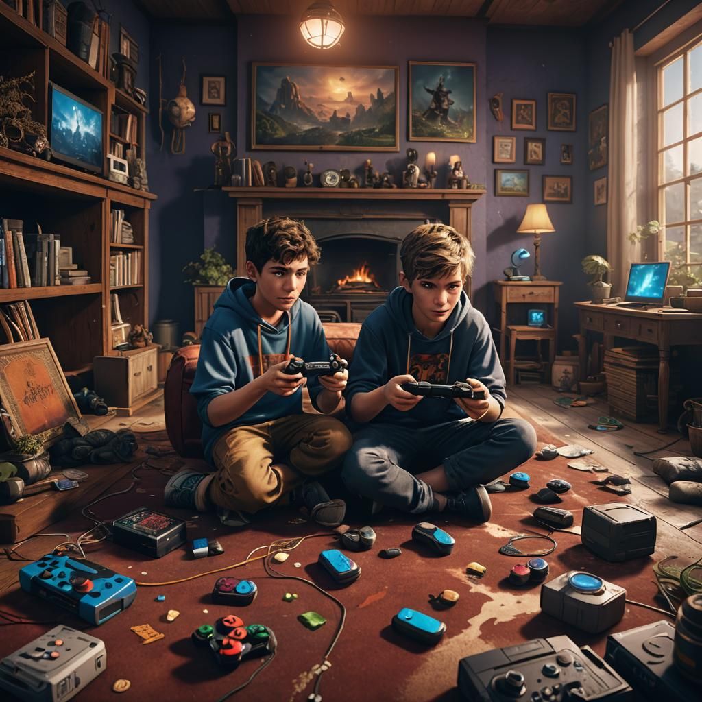 Nostalgia of Playing Video Games   by @Ryota Muranaka