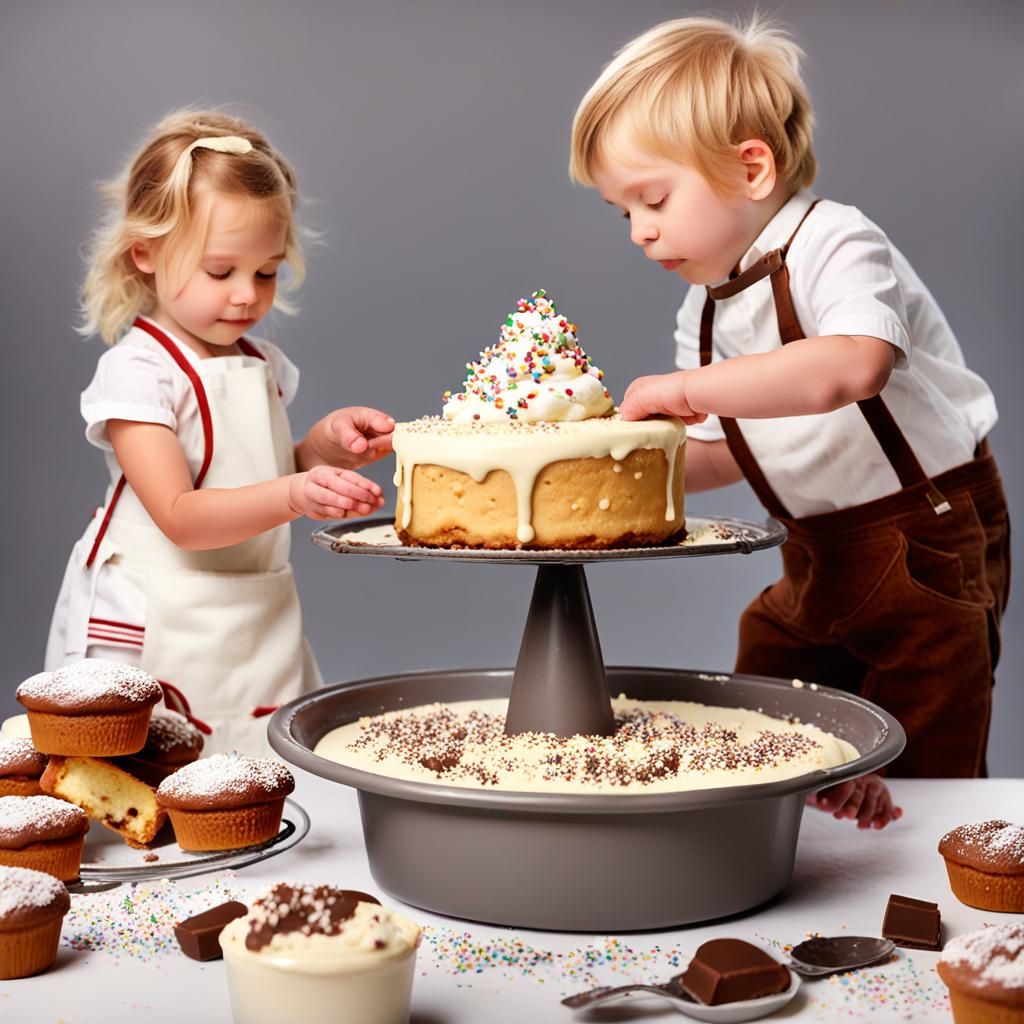 Delightful Soufflé Wonderland with Miniature Bakers