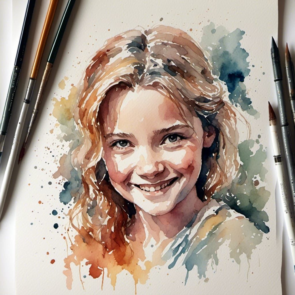 watercolour portrait <lora:Realistisch:1.0> 