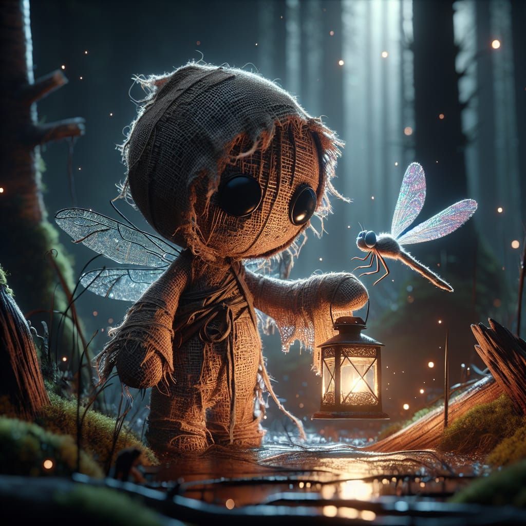 “Hey, you have wings just like mine…”  by @Dragonfly Rain