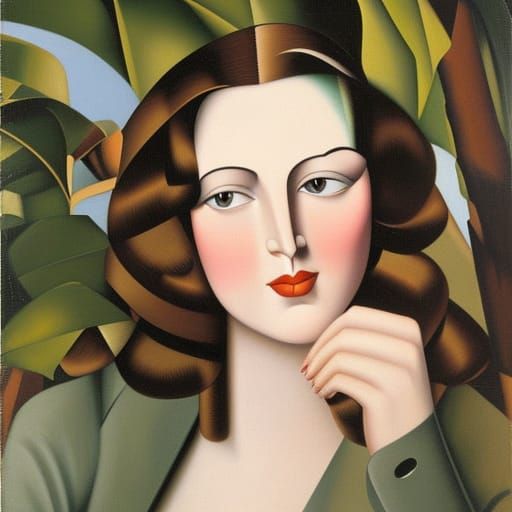 woman with brown hair and green eyes