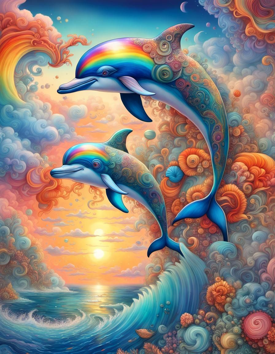 Fantasy Dolphins  by @Charlotte
