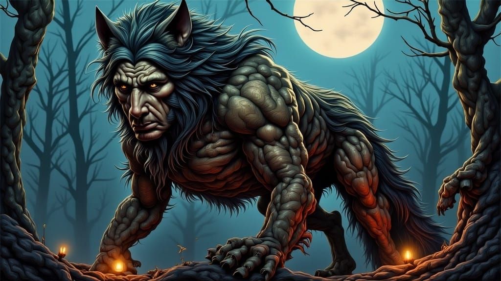  <lora:Anguish Flux:1.0> wolf warrior