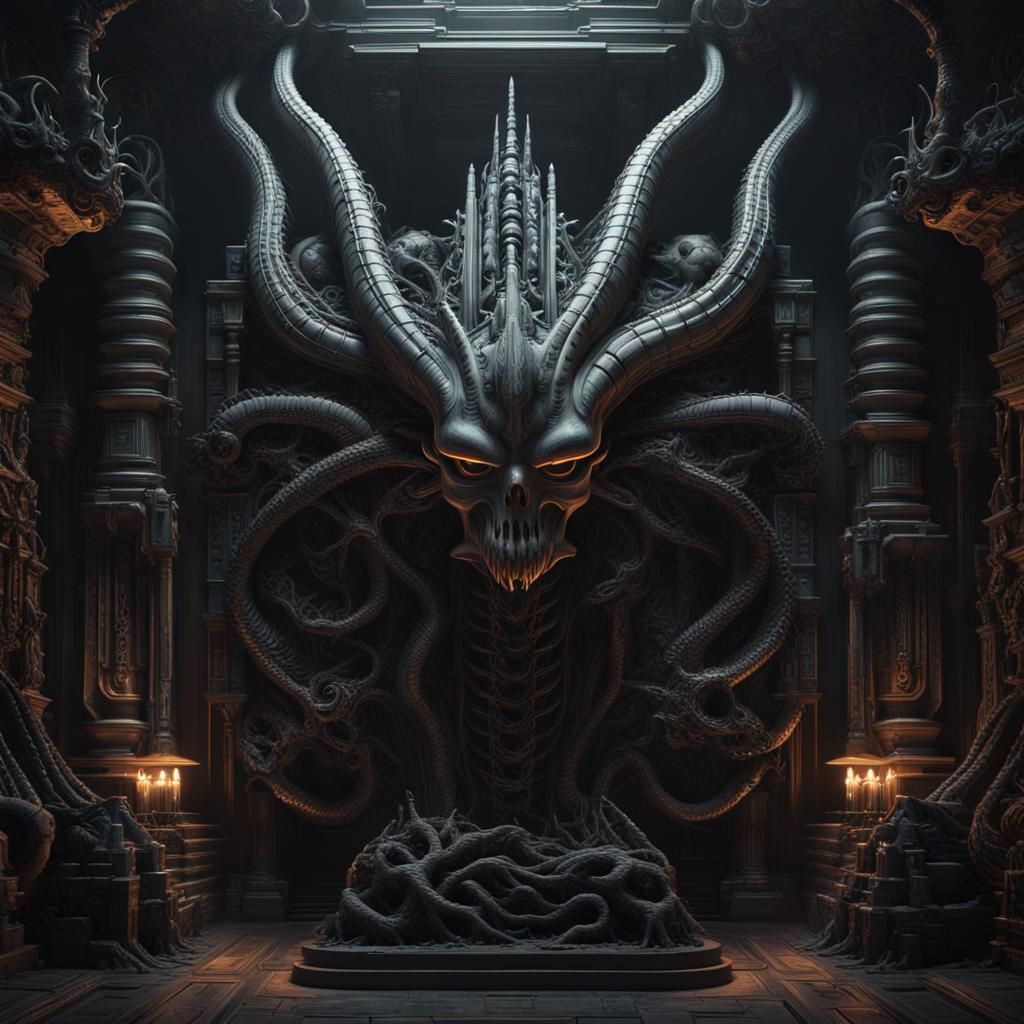 Fiery Dark Dimensions: Spiritual Concept Art