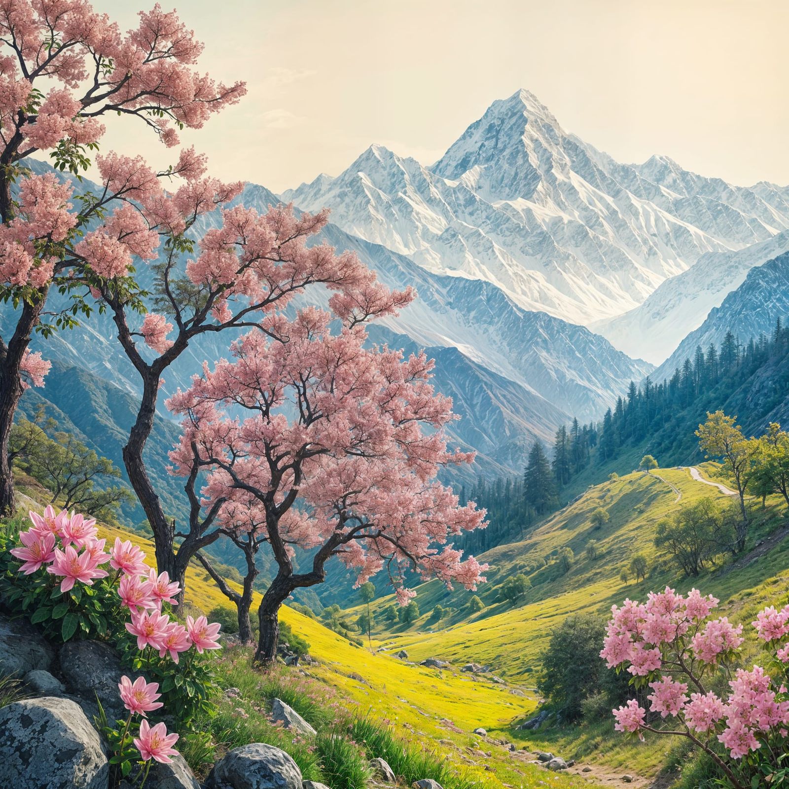 Spring landscape in a mountains  by @Shebali