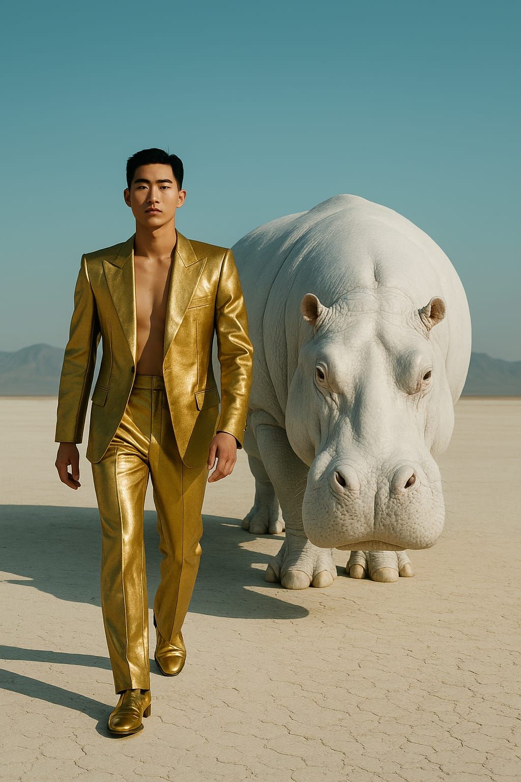 Kwang-seon and his pet hippo