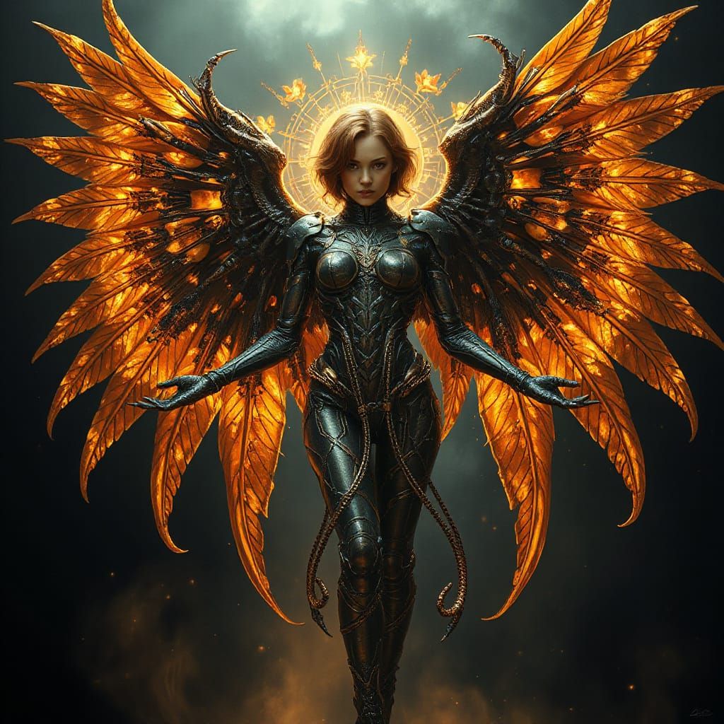 "Stepping into infinity" as the "the ultimate boss" Portrait of a beautiful woman, 
in sthe styles of Killian Engby, Patrice Murciano, Ferdi...