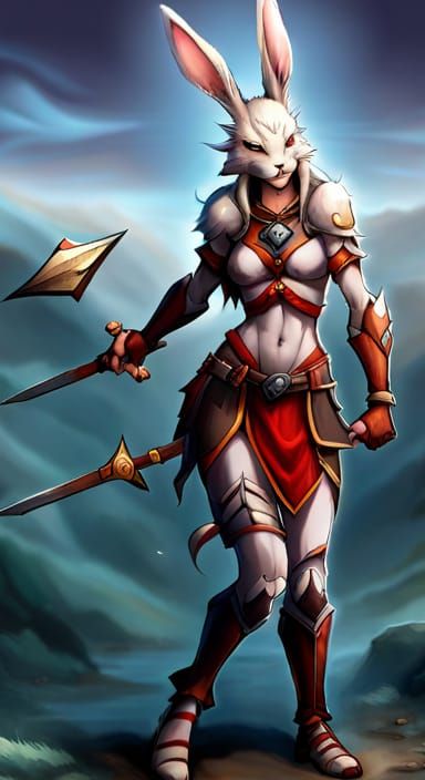 Humanoid Rabbit Warrior, Female