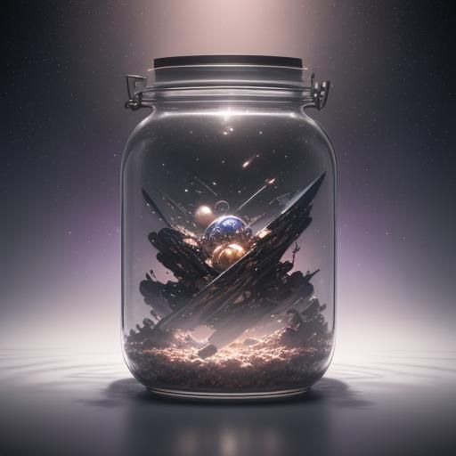 Universe In A Jar: Chaos! - AI Generated Artwork - NightCafe Creator