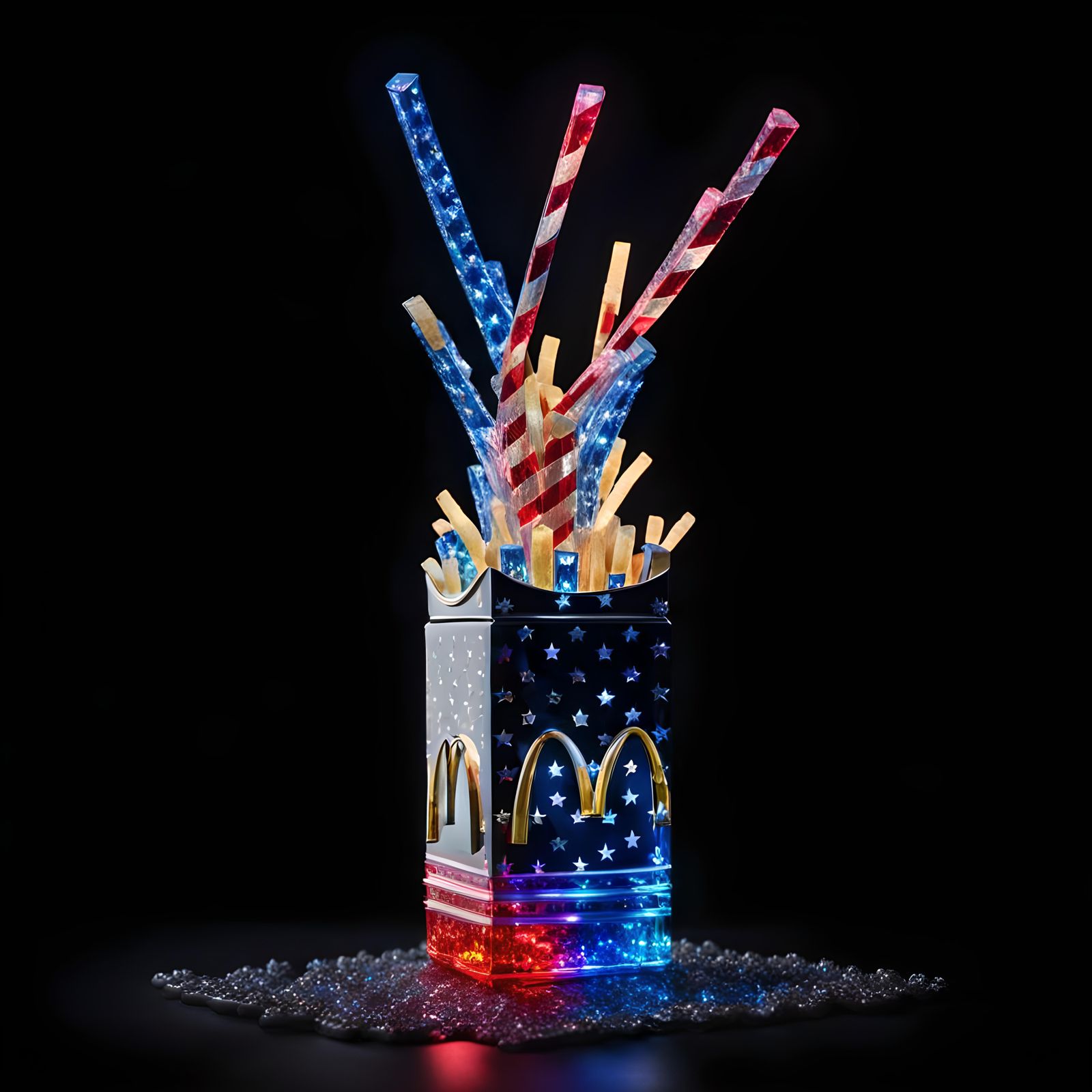 Americana McD™s Fries Box: Happy 4 July Weekend. - AI Generated Artwork ...