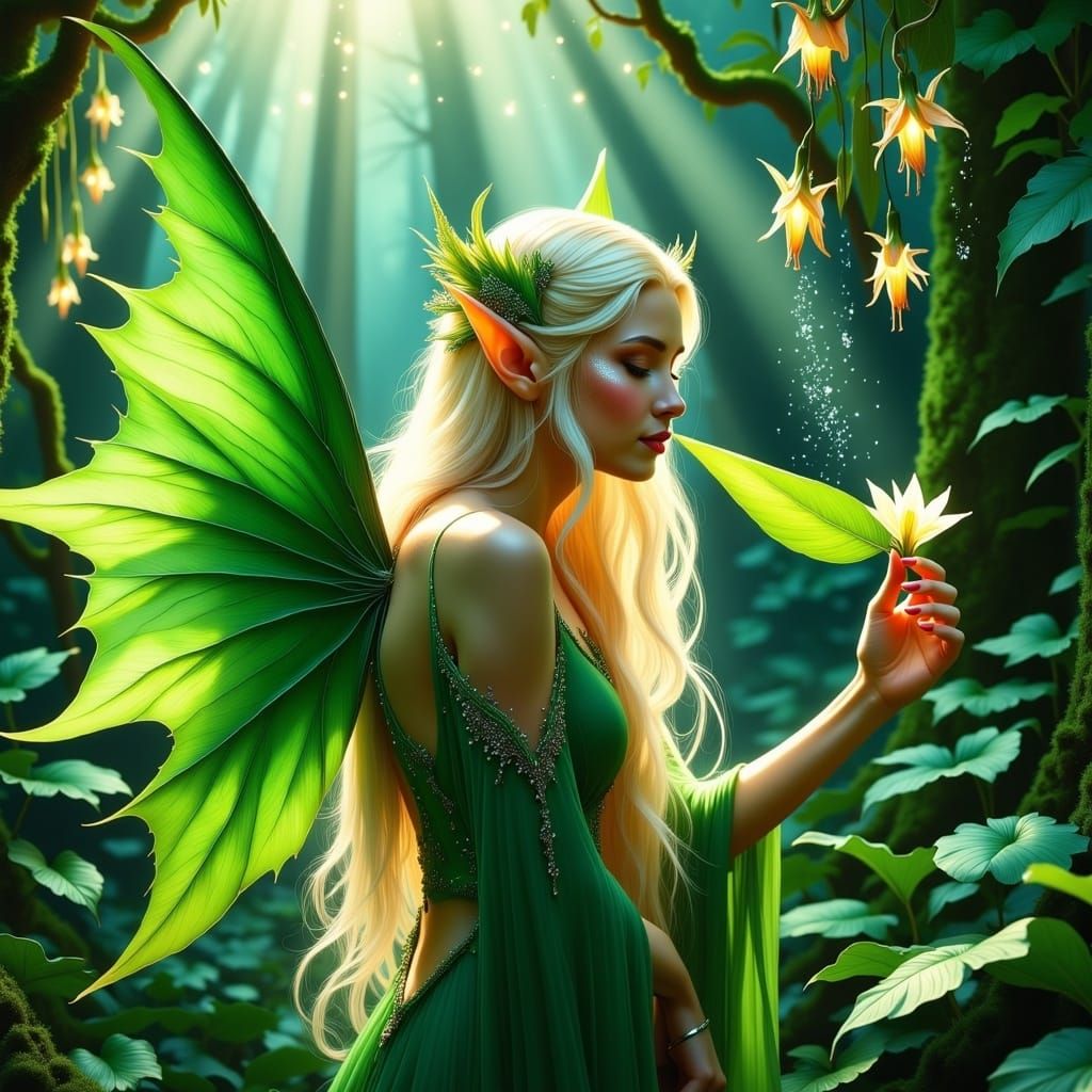 <lora:Elf Style Flux:1.0> 