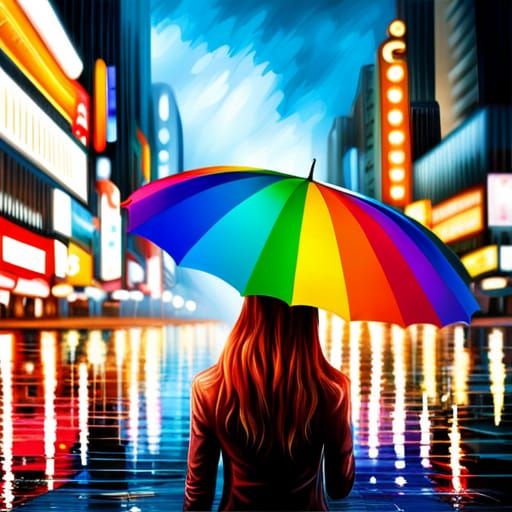 rainbow shield  by @Descalza_Nomada