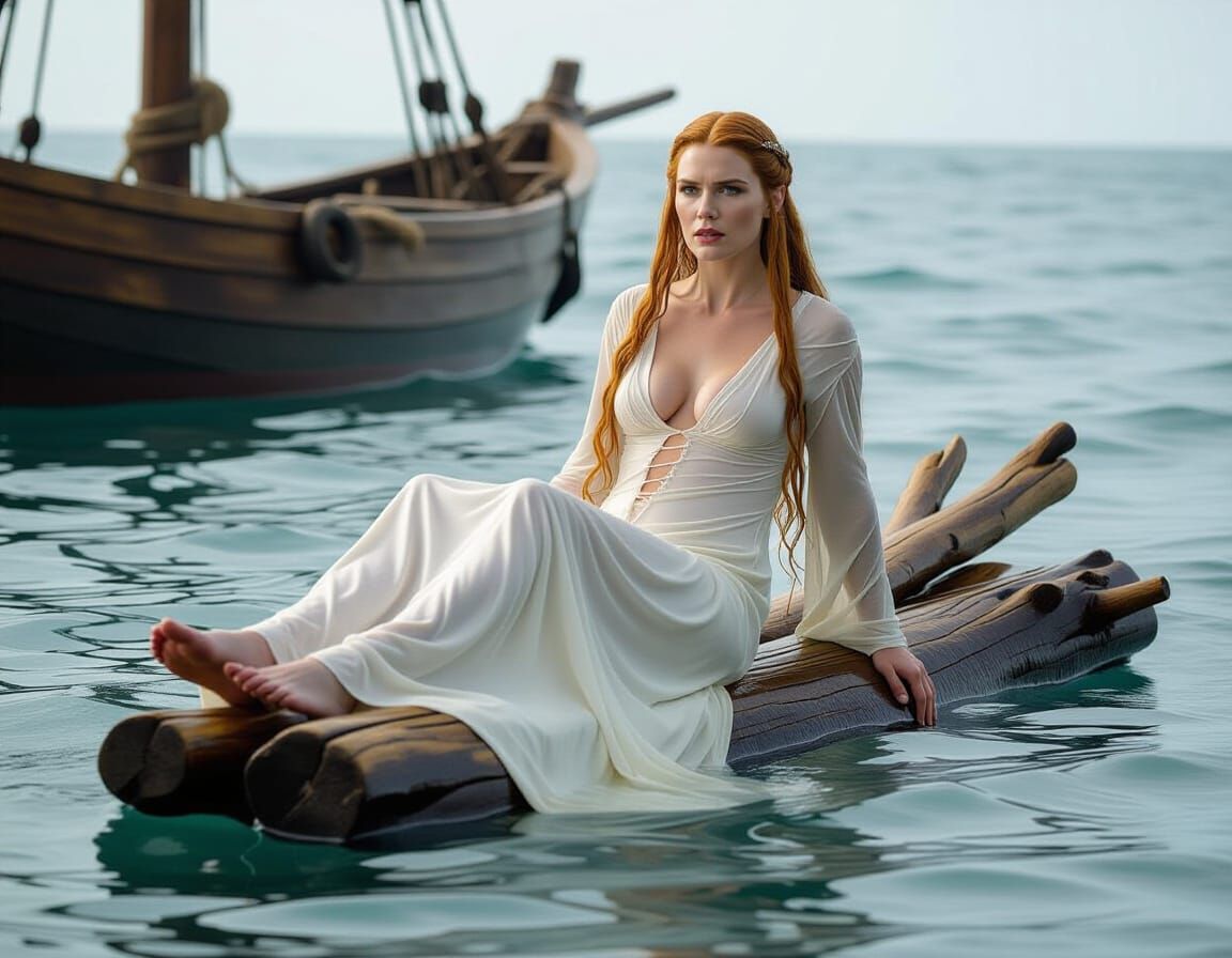 Valinor Lost: Galadriel Adrift at Sea