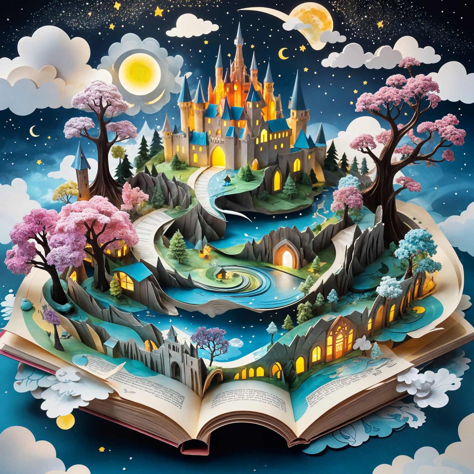 pop up book a magical world   by @Hazma_Hawari
