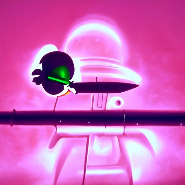 marvin the martian shooting laser from a spaceship