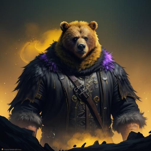 yellow fur grumpy bear