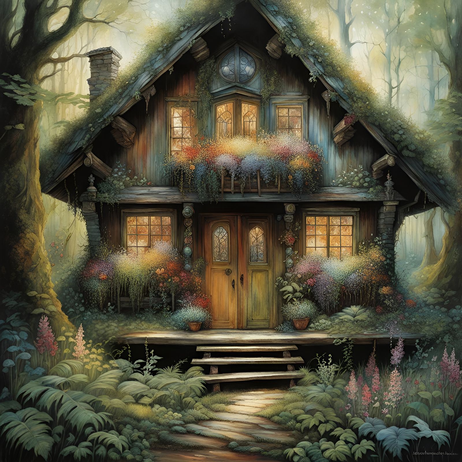 Cosy Cabin in a Secret Wood  by @Saleya