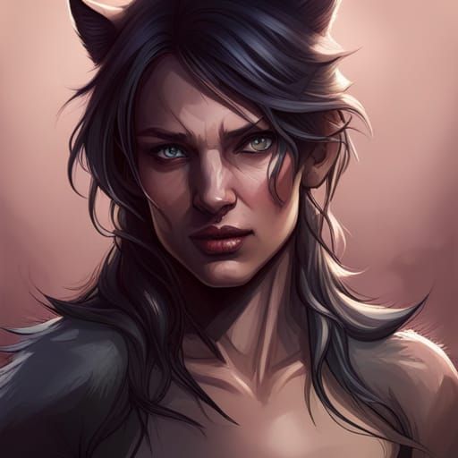 Female Werewolf - AI Generated Artwork - NightCafe Creator