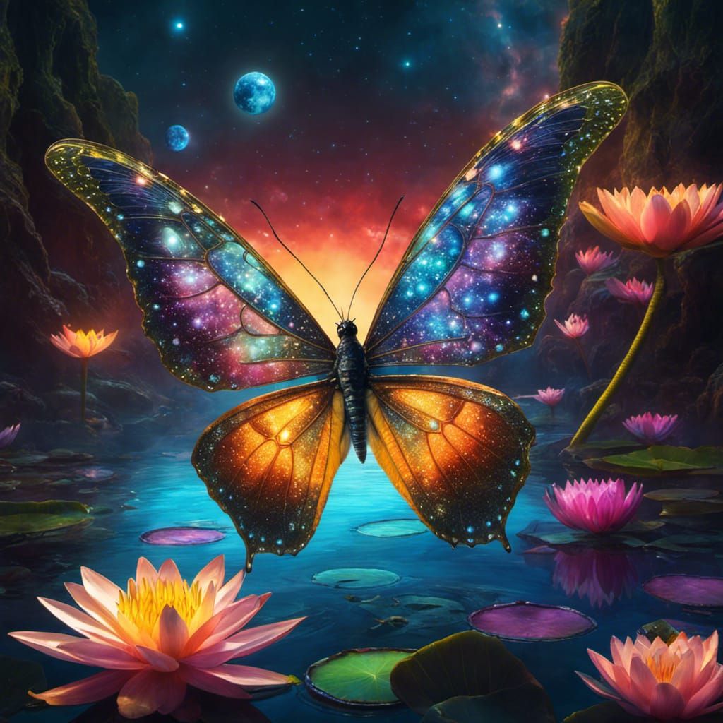 Butterfly-By-Night - AI Generated Artwork - NightCafe Creator