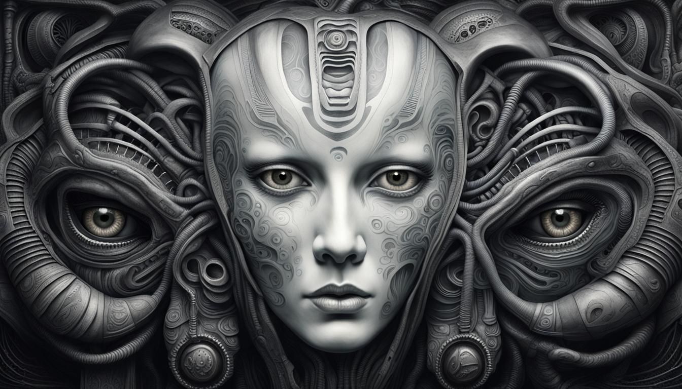 Inspired by 'Li I' painted by H.R. Giger