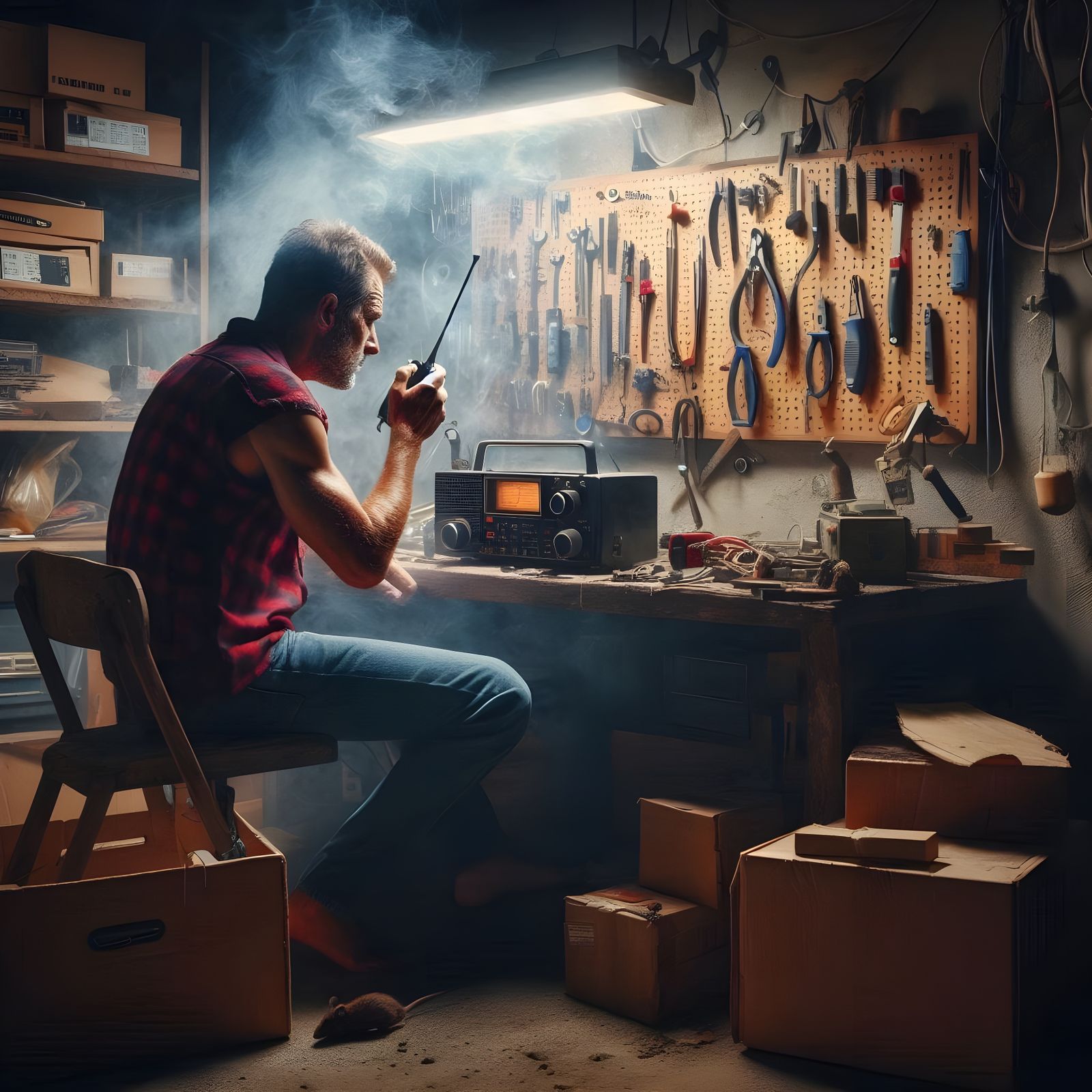 Man and his Hamm Radio