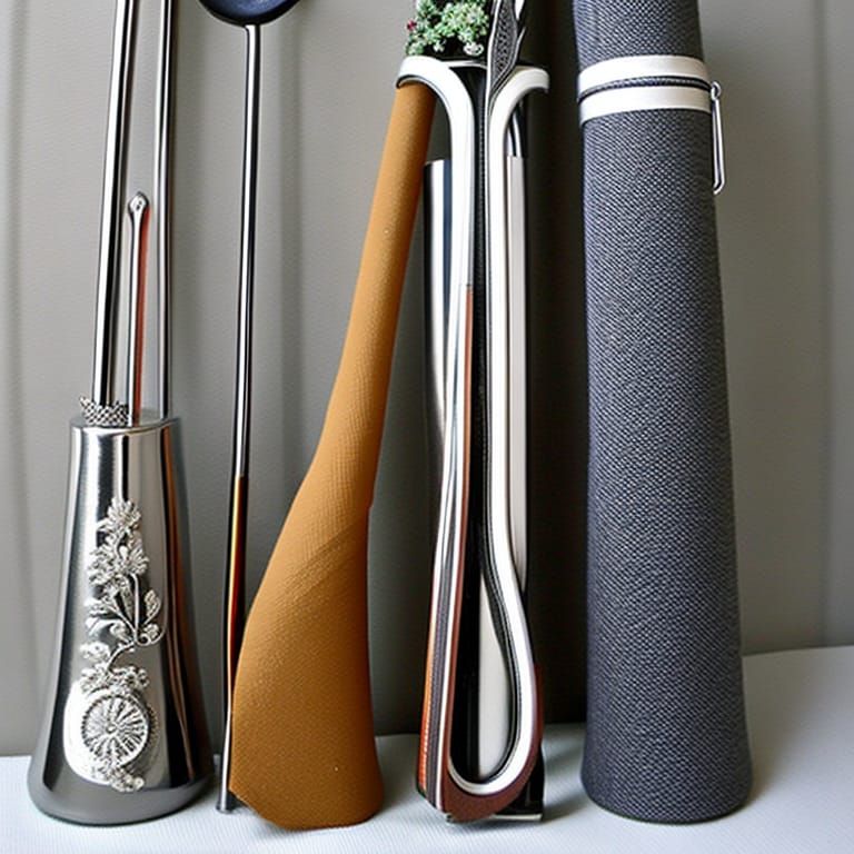 walking canes made of household items repurposed