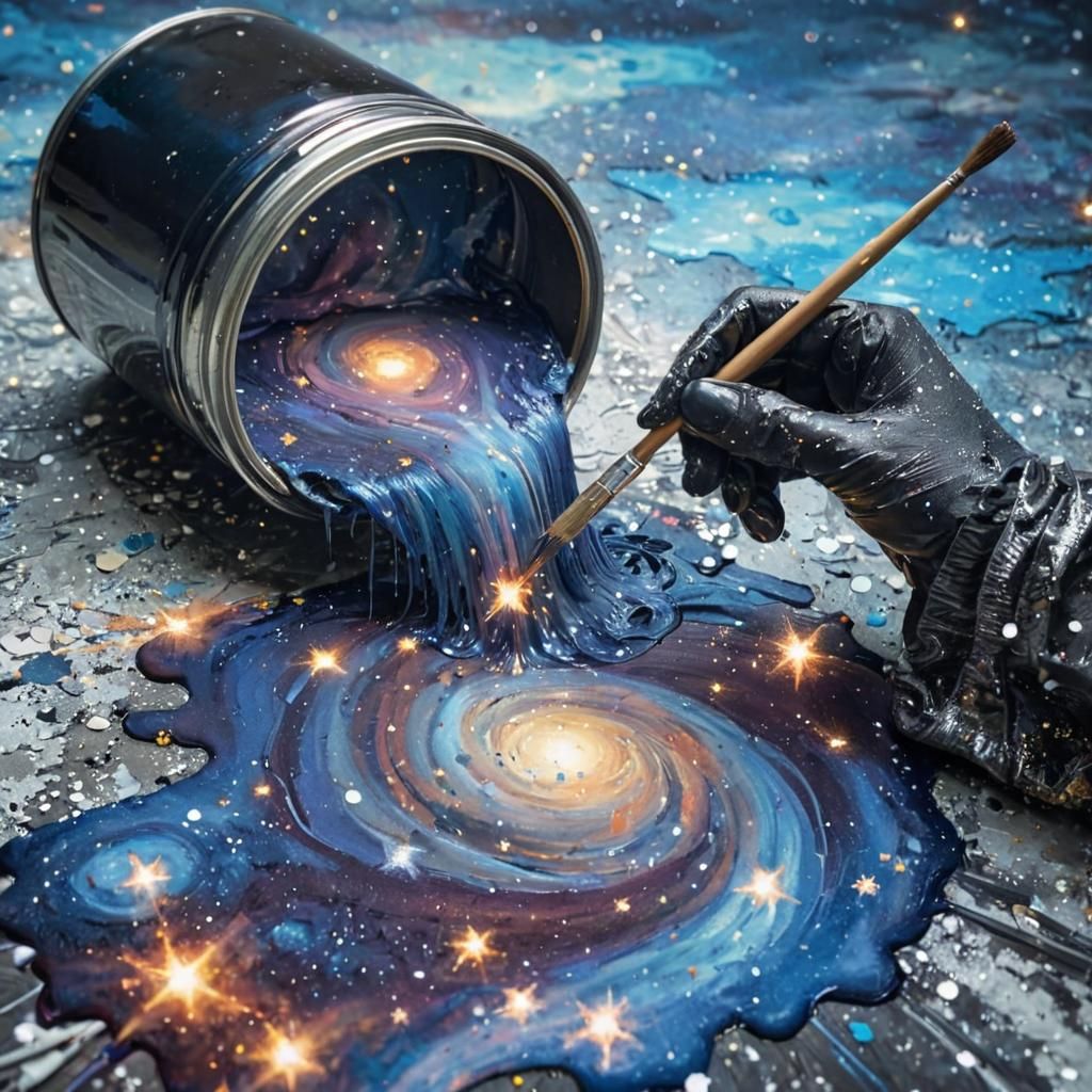 Painting on the stars   by @United States Of Daan 