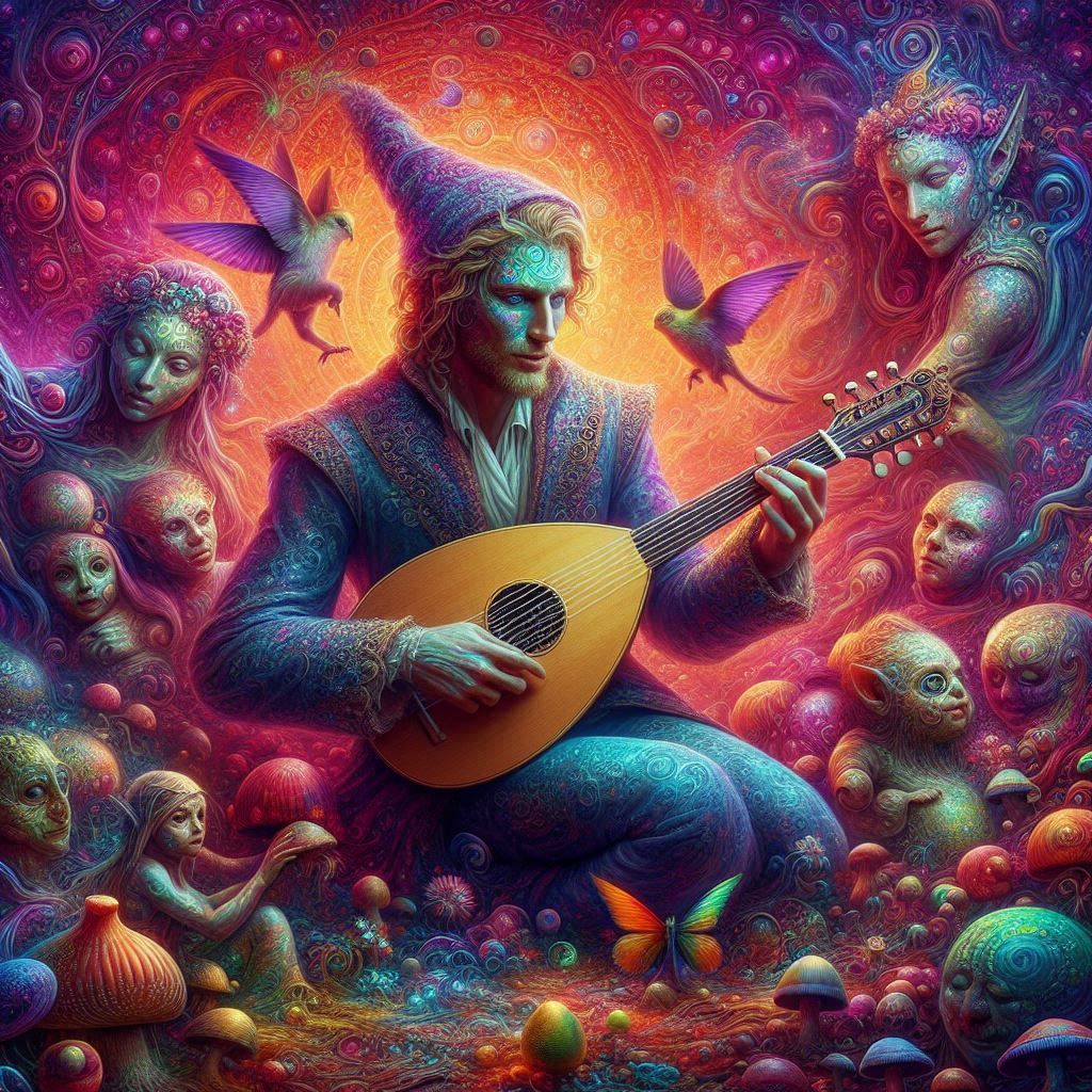 MEDIEVAL LUTE PLAYER 3