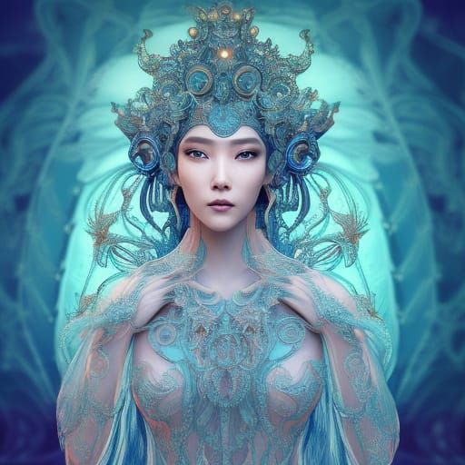 Bioluminescent Siren Goddess