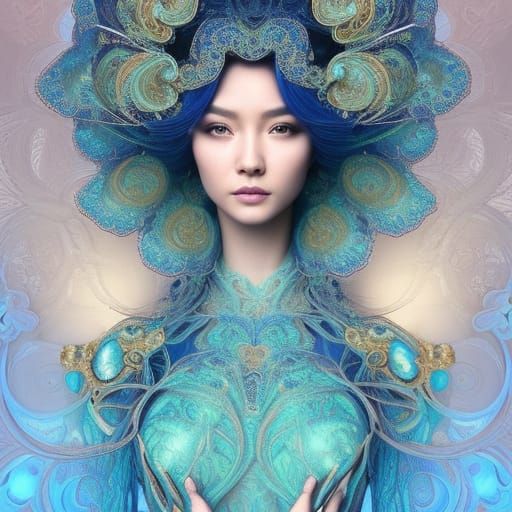 Bioluminescent Siren Goddess