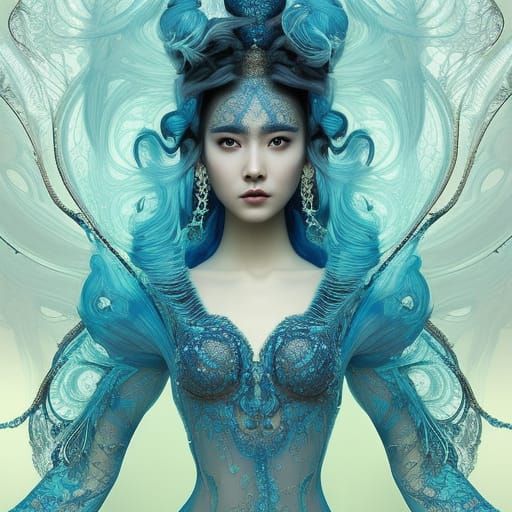 Bioluminescent Siren Goddess