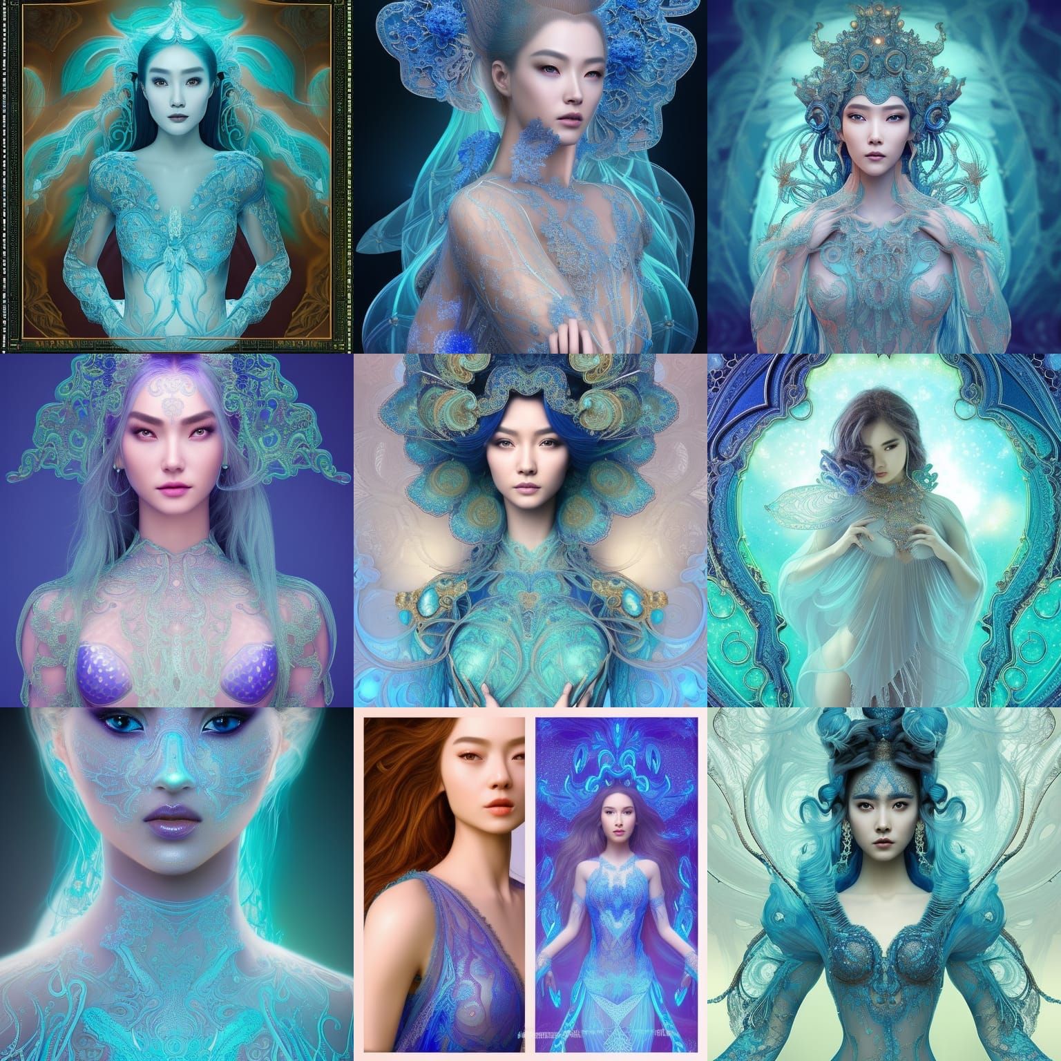 Bioluminescent Siren Goddess