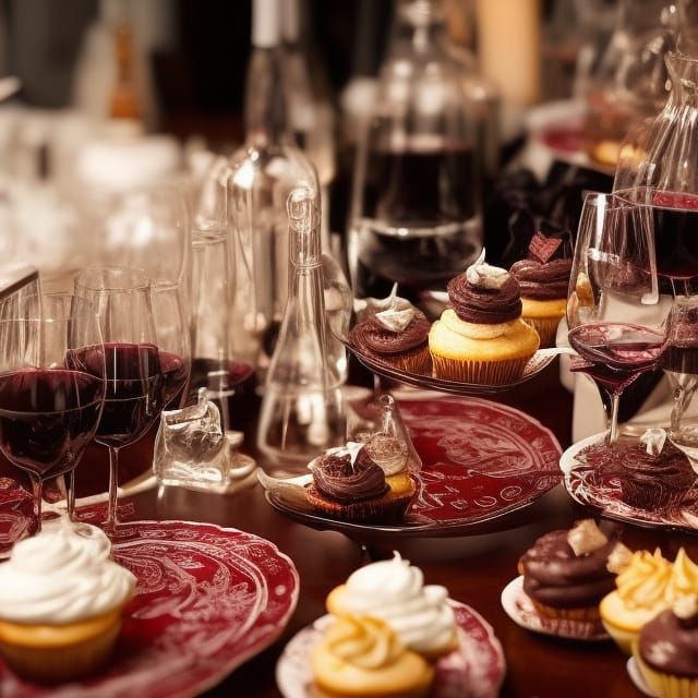 Cupcakes & Wine - AI Generated Artwork - NightCafe Creator