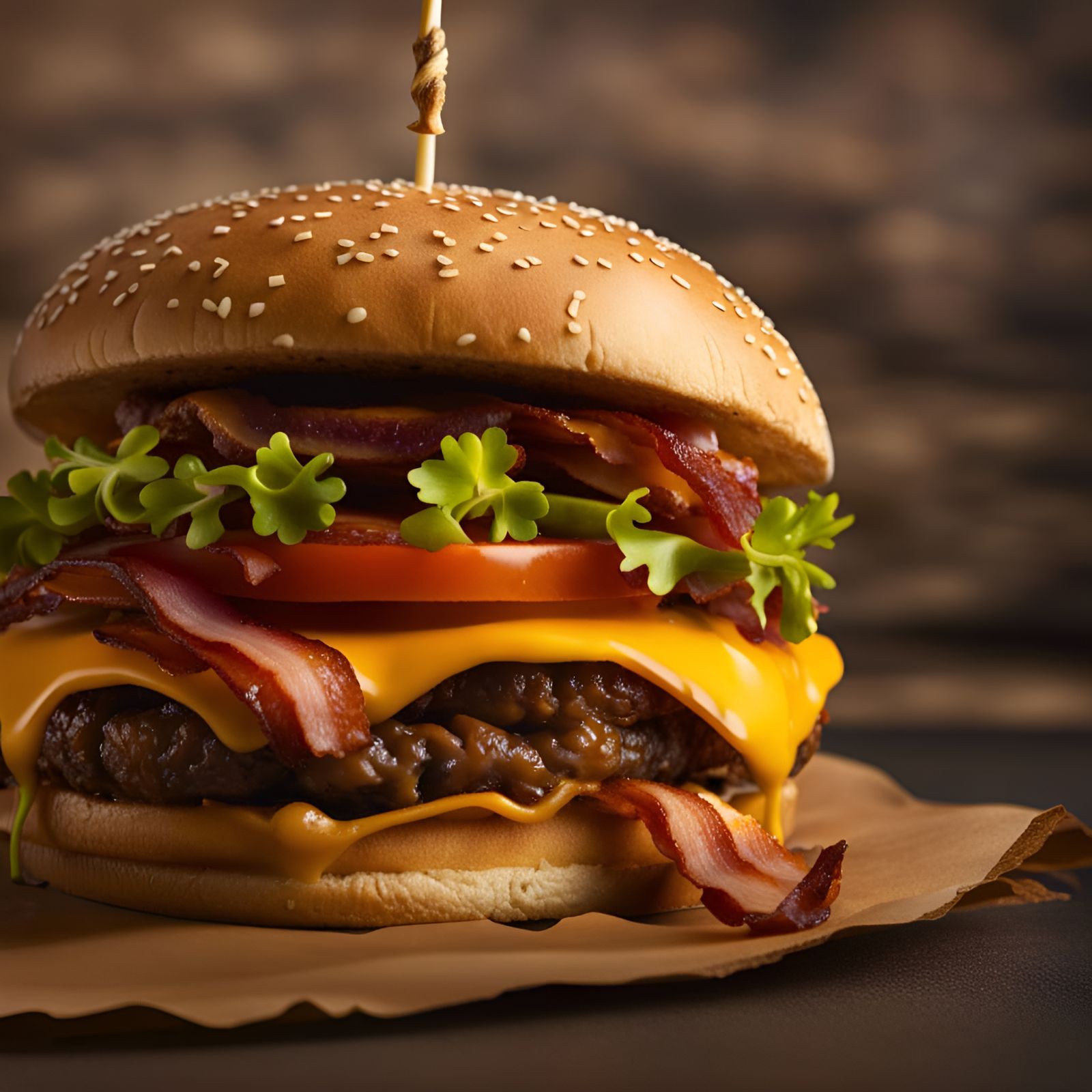 Bacon Cheeseburger - AI Generated Artwork - NightCafe Creator