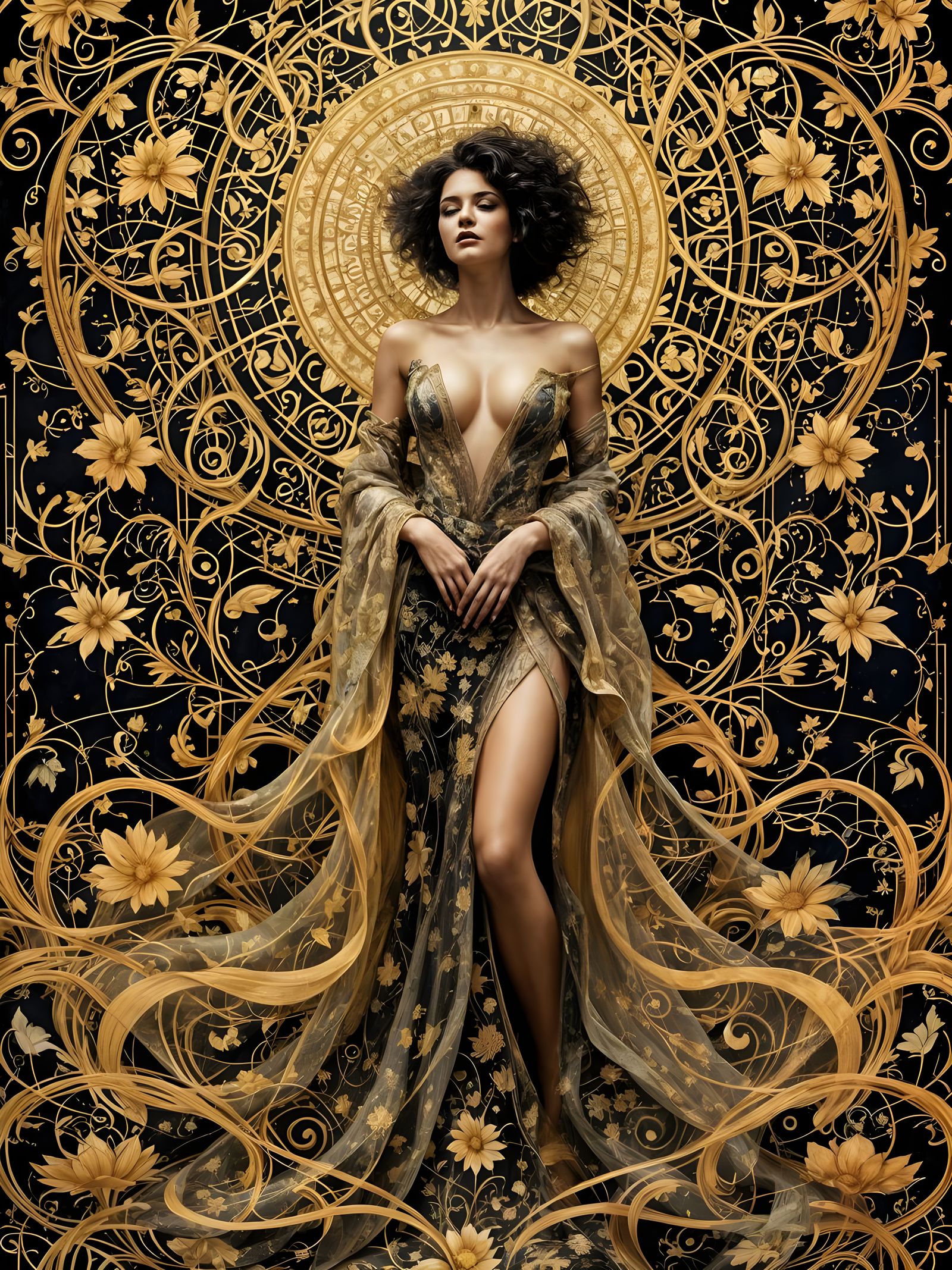  In the spirit of Gustav Klimt  by @Dual-Nature