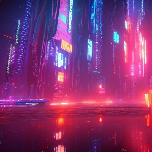 neon cyberpunk city - AI Generated Artwork - NightCafe Creator