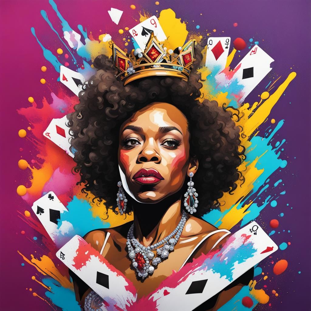 Amber Ruffin as the Queen of Diamonds - AI Generated Artwork ...