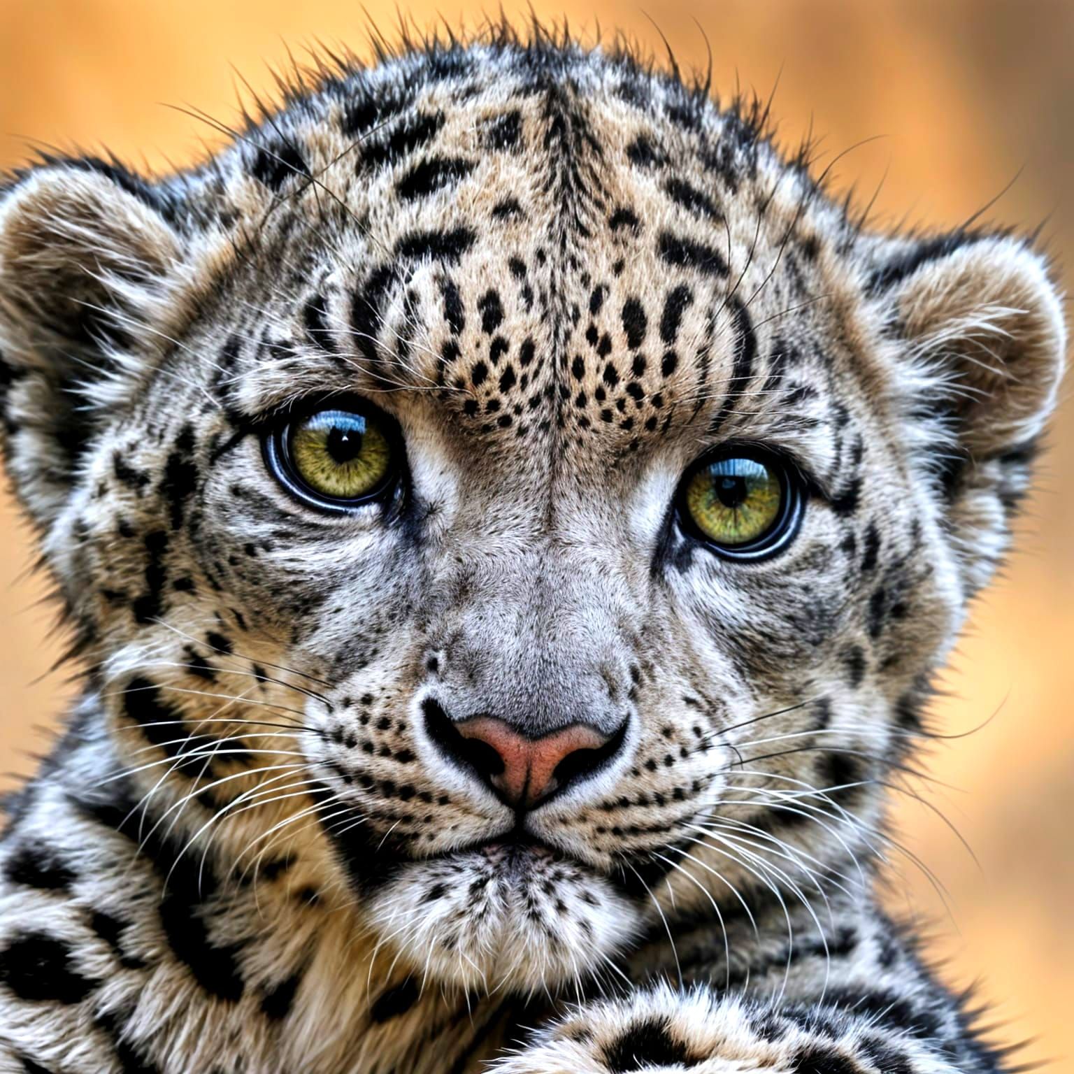 Newborn snow leopard  by @Yahir 