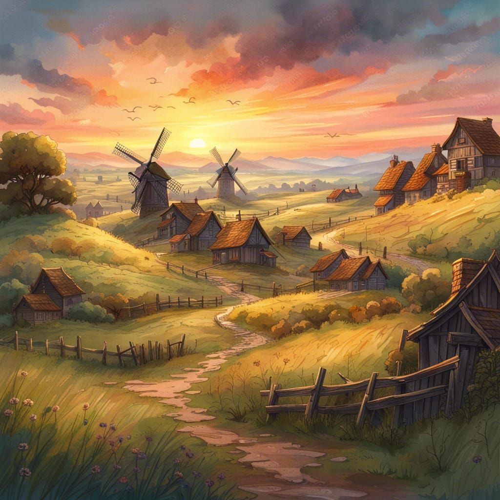 Windmills on a hill  by @theBrand Games