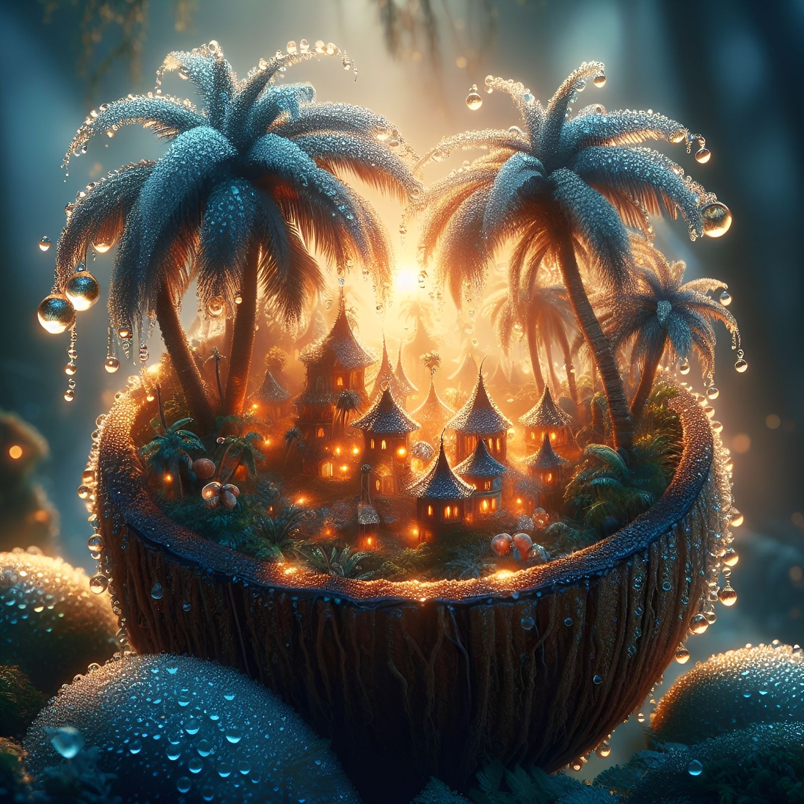 Miniature Coconut Village ...