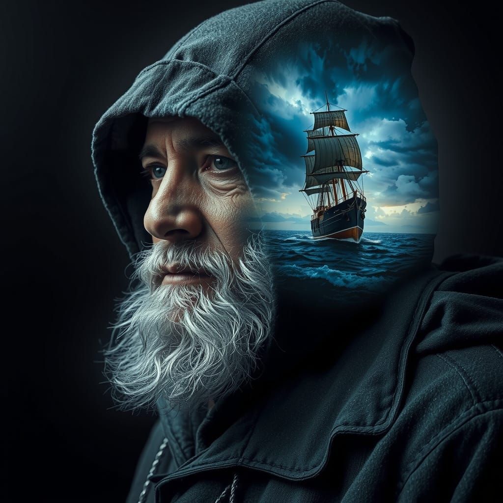 A fisherman thinks of ships at sea  by @Melanie Rhoades 