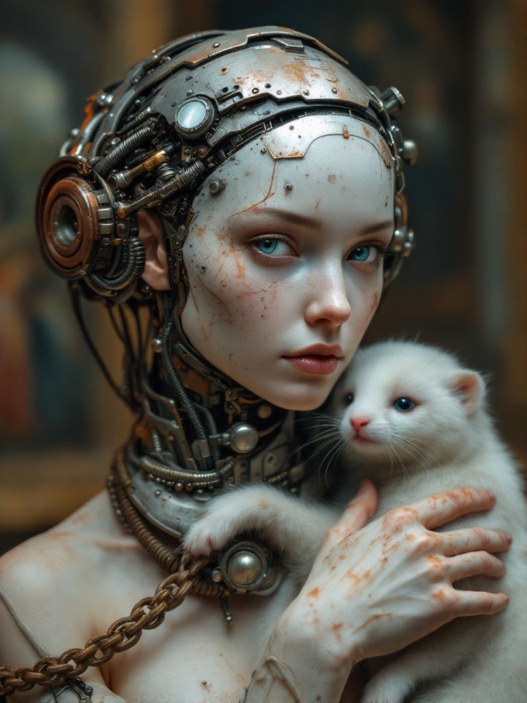 Cyborg lady with Ermine