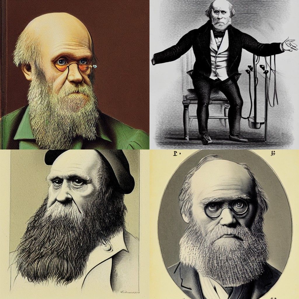 scientific illustration by Charles Darwin AI Generated Artwork
