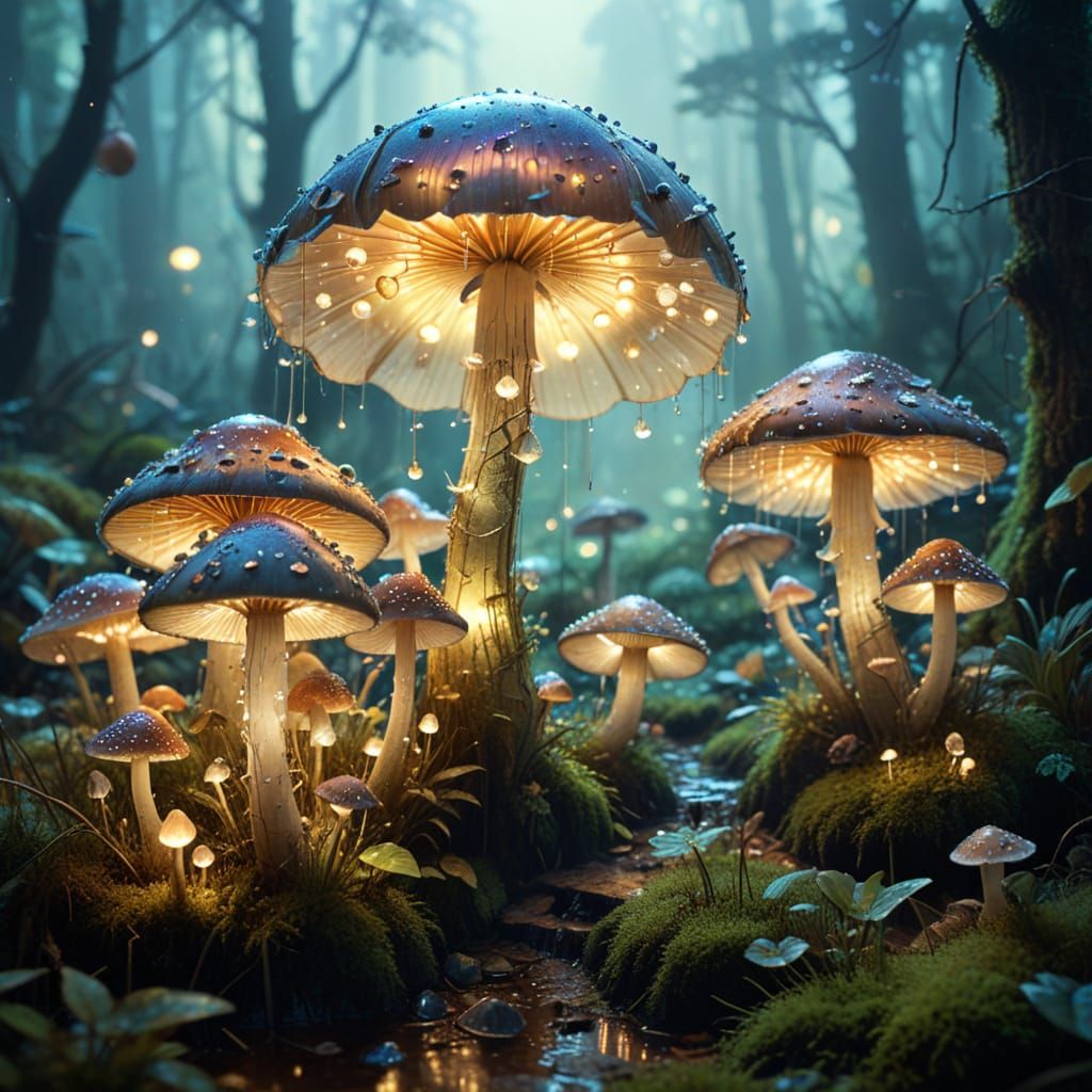 mushrooms  by @undefined