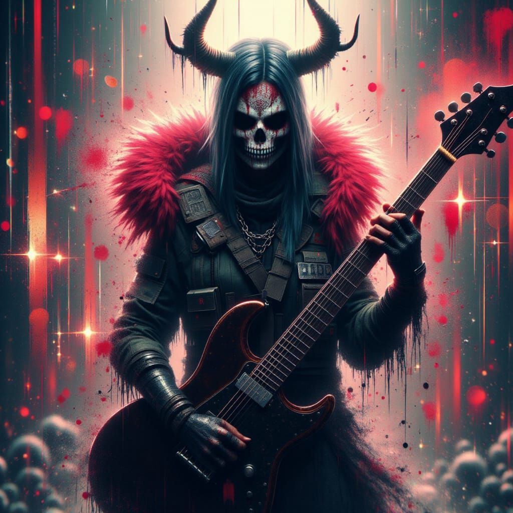 <lora:V2GlitchLinesV2:1.0> Blurred background with a glitch effect in a splatter paint technique by Jonas De Ro:russ mills,  futuristic Sold...