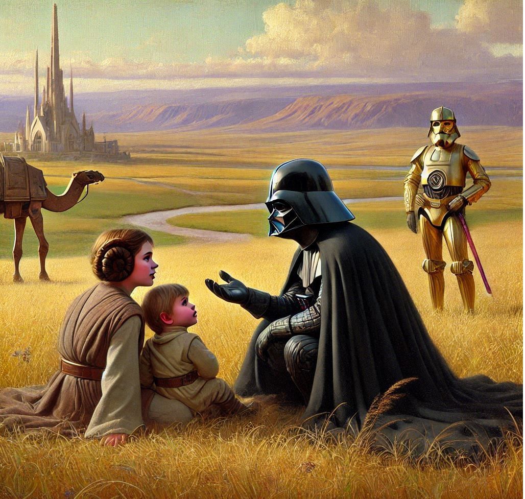 Darth Vader with kids