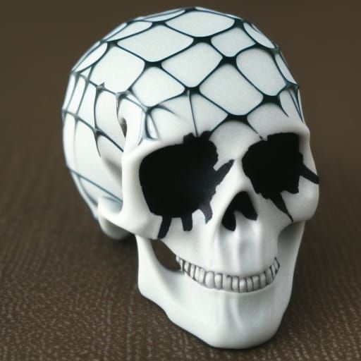 Spider web skull