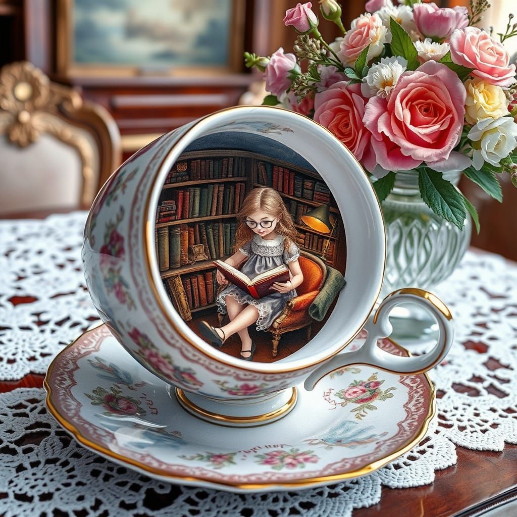 Library alcove in section "Tea"  by @Florinda